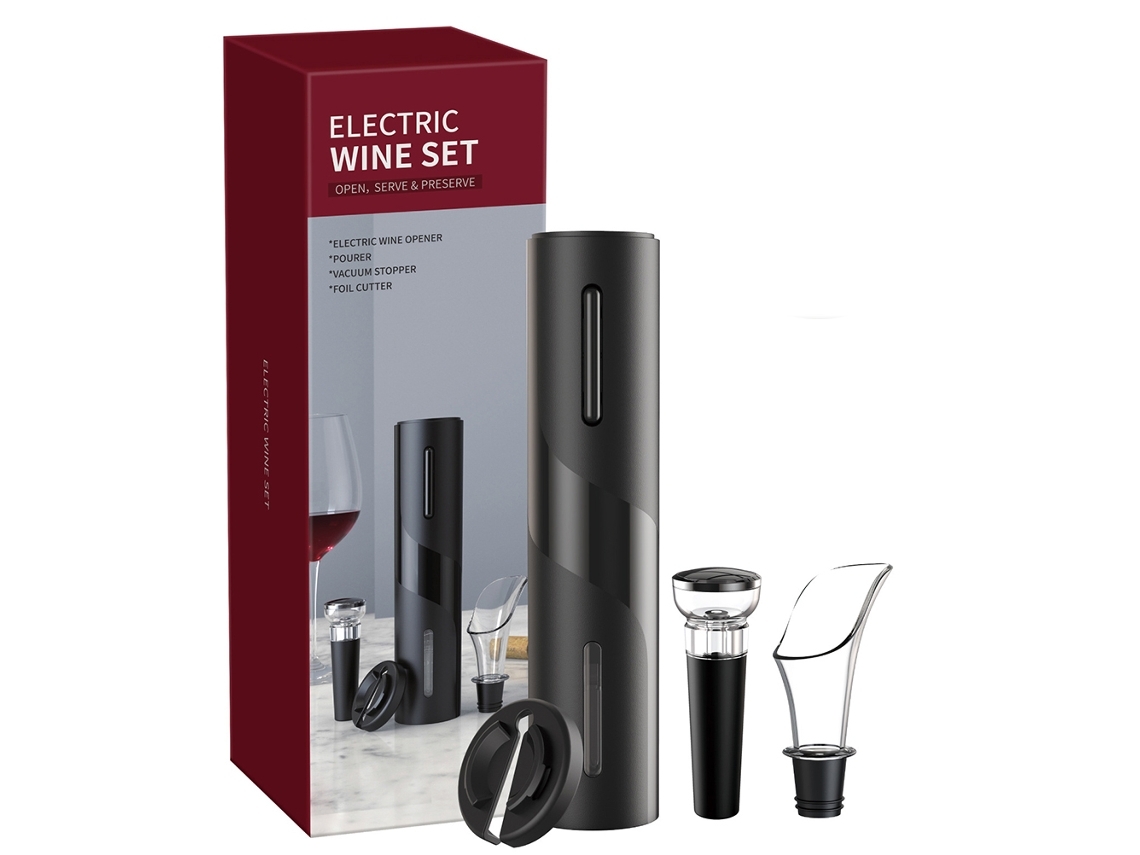 Abre Garrafas Elétrico 4 Em 1, Kit De Abre Garrafas Profissional Com Carregamento Usb, Ideal Para Casa, Restaurante E Festas*