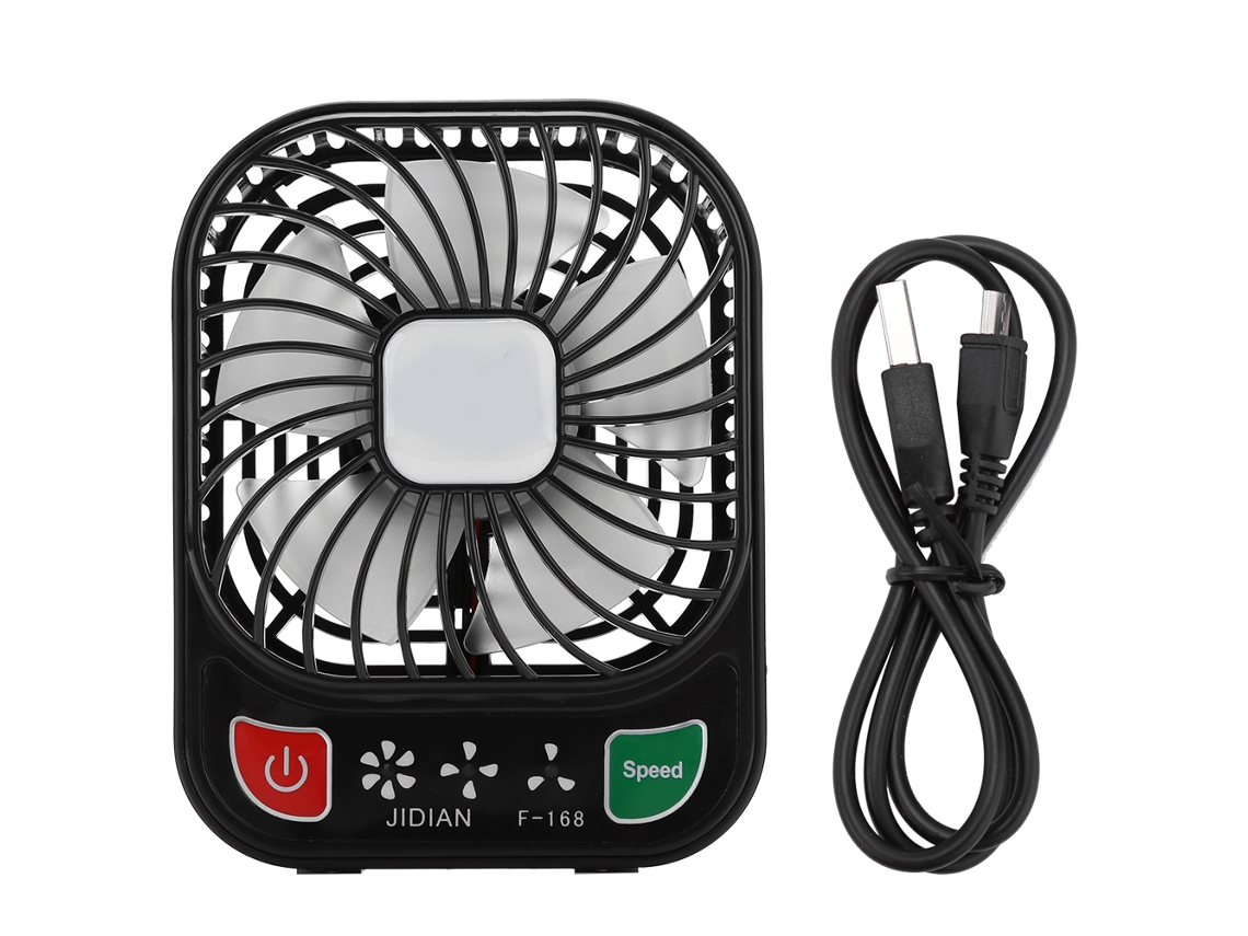 Ventilador Portátil Usb Recarregável Com Luz Led, Compacto E Prático, Da Marca Laxiscreed