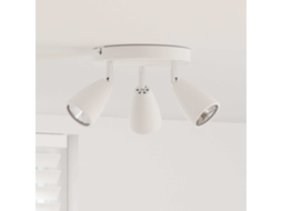 Vidaxl Foco De Teto Com Holofotes Branco 19 X 19 X 14,5 Cm Metal