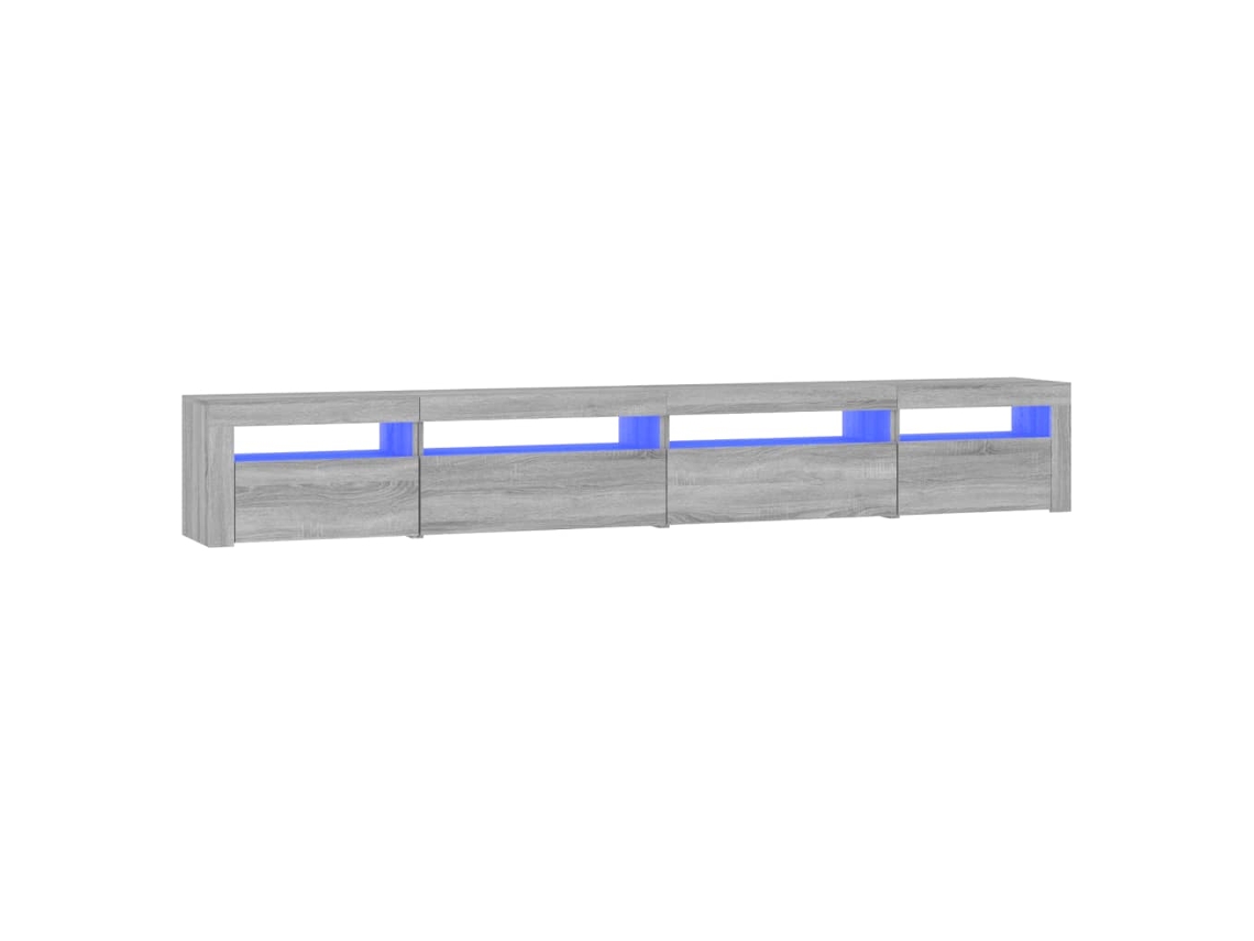 Móvel de TV com luzes LED 270x35x40 cm Sonoma Cinza EXCLUSIVO DA MAISON