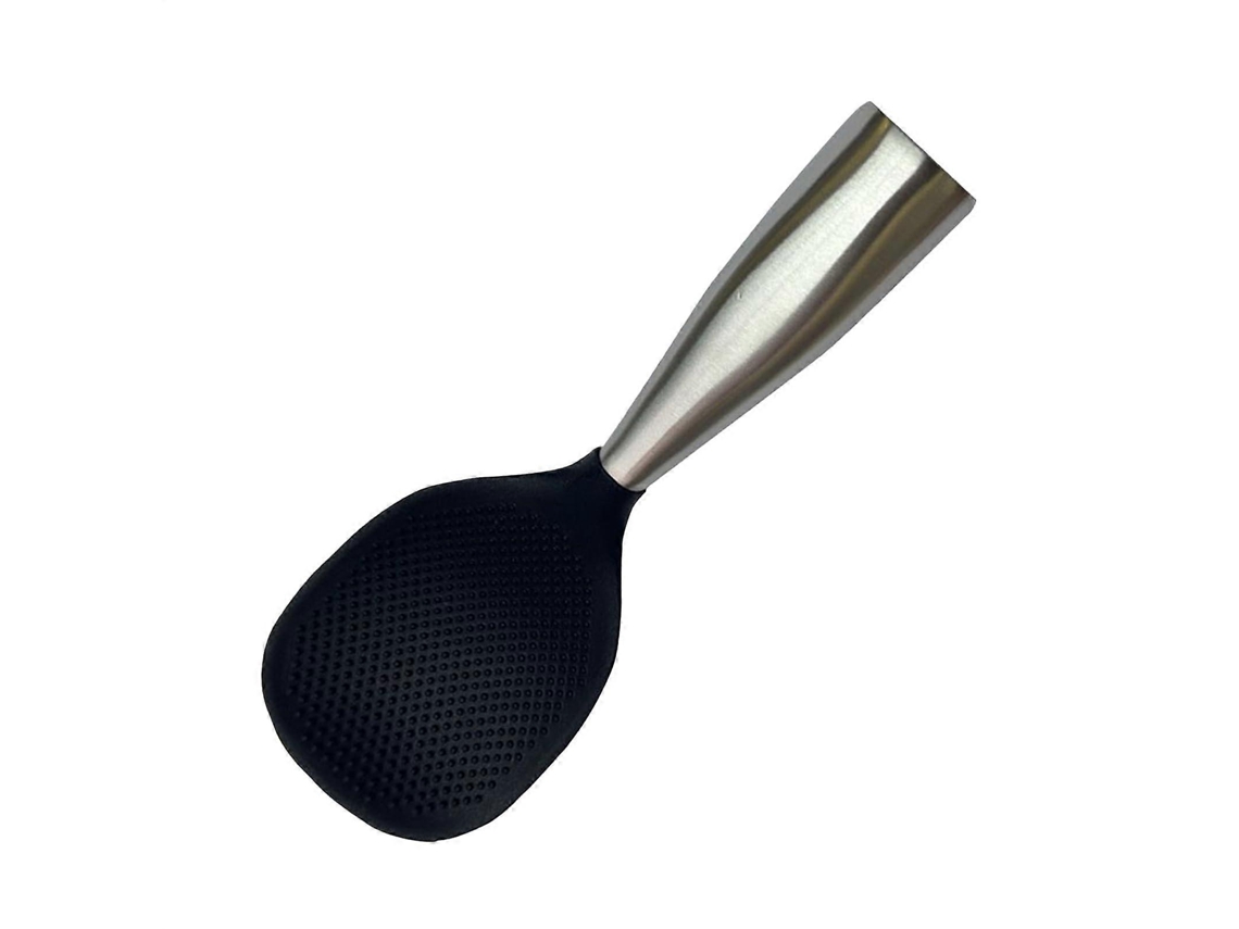 Espátula De Arroz De Silicone Antiaderente Com Cabo Ergonômico E Resistente Ao Calor Até 230 °c, Preta.