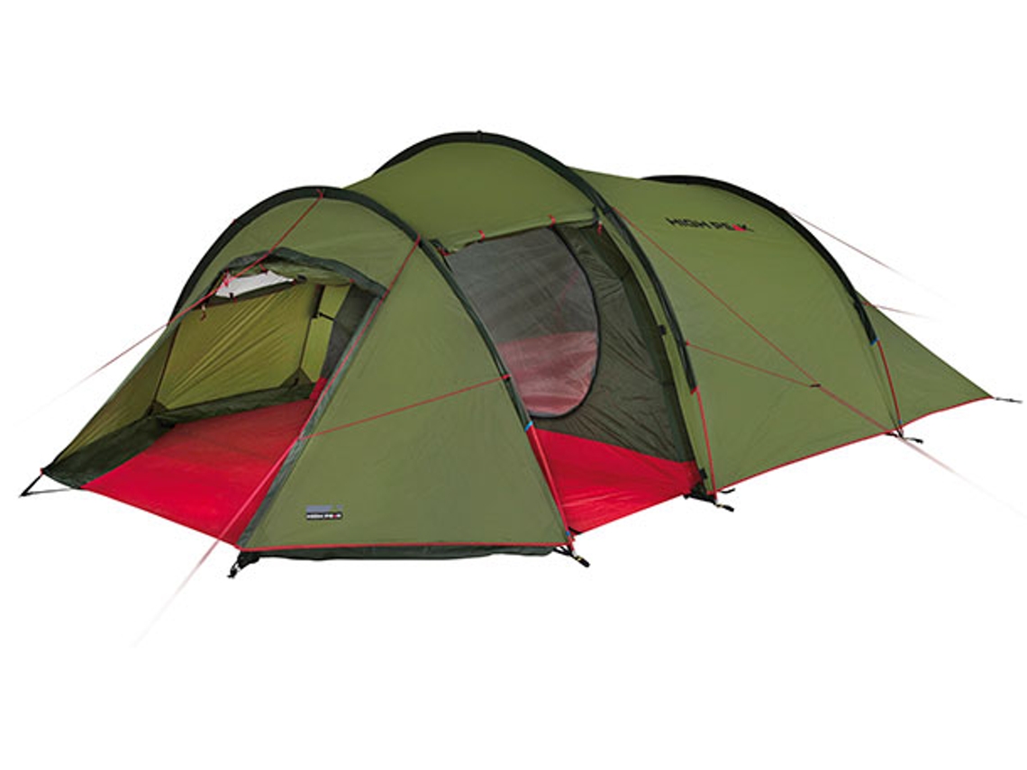 Tenda túnel High Peak Falcon 4, com piso de tenda, 2 entradas