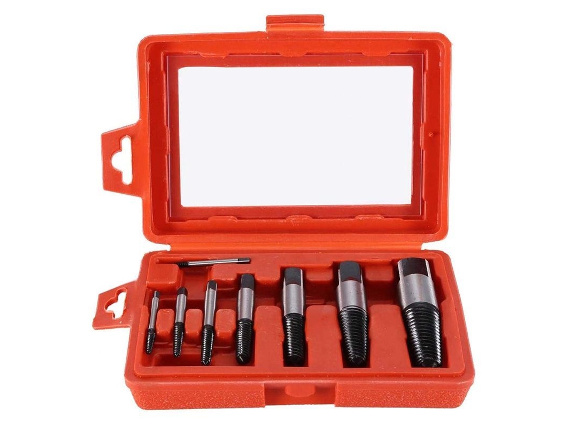 Extractor de parafusos LINJOU para tubos de água, 8 tamanhos com caixa moldada