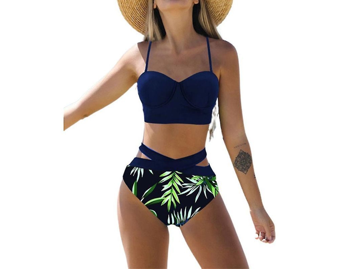 2026 bikini de Mulher de Algodão Alto com Girassol Tjp S C