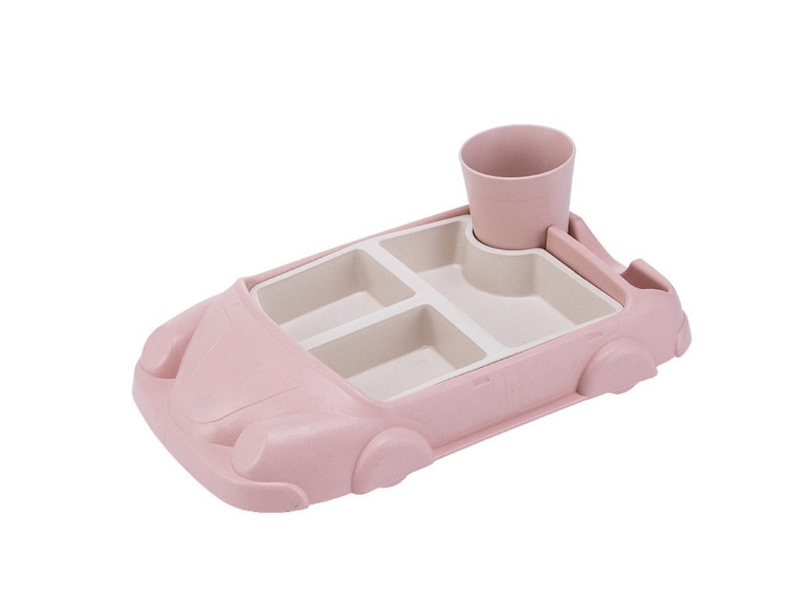 Conjunto De 1 Prato De Alimentação Infantil Em Formato De Carro, Com Tigelas À Prova De Quedas. Dureforward