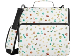 Pasta Com Zíper E Alça, Vários Bolsos De 3, 8cm, 3 Argolas, Organizador De Material Escolar, Acessórios Dinossauros