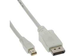 Cabo de Dados INLINE (Mini DisplayPort - 2 m - Branco)