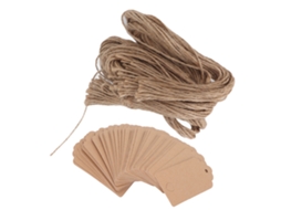 100pcs Kraft Paper Tags With String Durable Pre Punched Price Tags