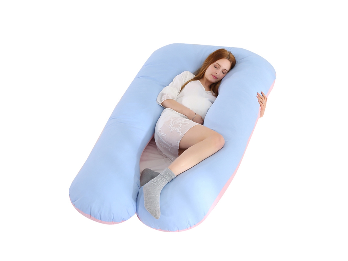 Almofada para Grávidas, Travesseiro de Dormir para Gestantes, Alívio Dor no Corpo Durante a Gravidez SPQMENT (150x80cm azul jade)