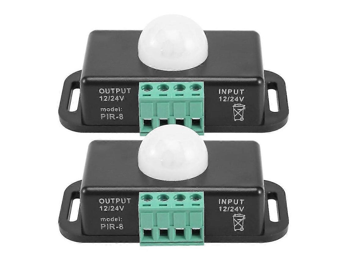 Lurelia Interruptor De Sensor De Movimento, Pacote Com 2 Unidades, Sensor Pir Led De 12 V E 24 V Para Tiras De Led Flexíveis
