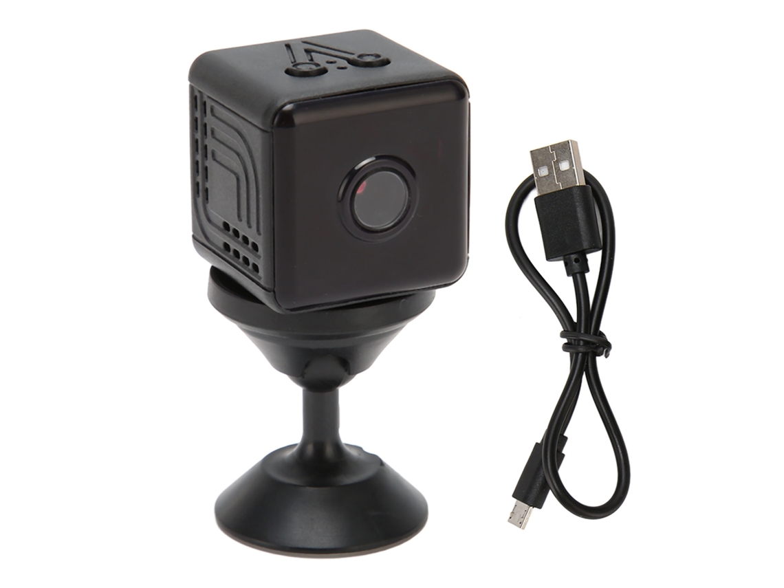 Câmera De Segurança Mini Wifi Sem Fio 1080p Visão Noturna Detecção De Movimento Smart Com Suporte Para Casa