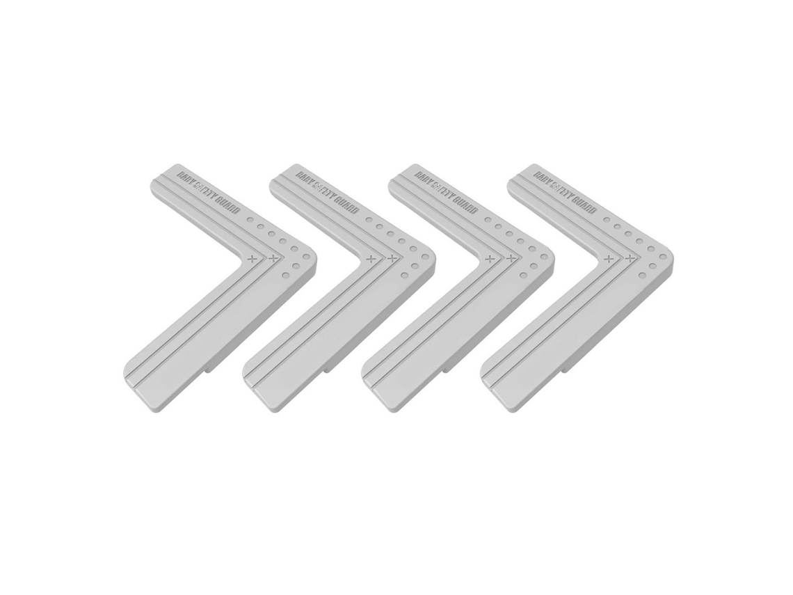 4pcs Protector De Esquinas De Puerta Y Ventana Bebe Silicona Cortable Para Hogar Oficina Gris