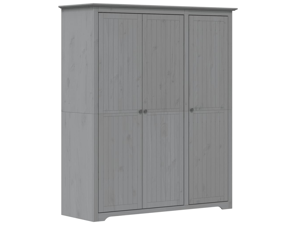 Maison Exclusive - Roupeiro Bodo 146x53,5x173 Cm Madeira De Pinho Maciça Cinzento