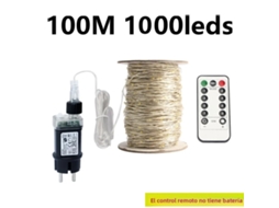 Cordão de Luzes Led , Ideal para Decoração de Natal, Etc. MDUG (100 M de Comprimento, 1000 Leds)