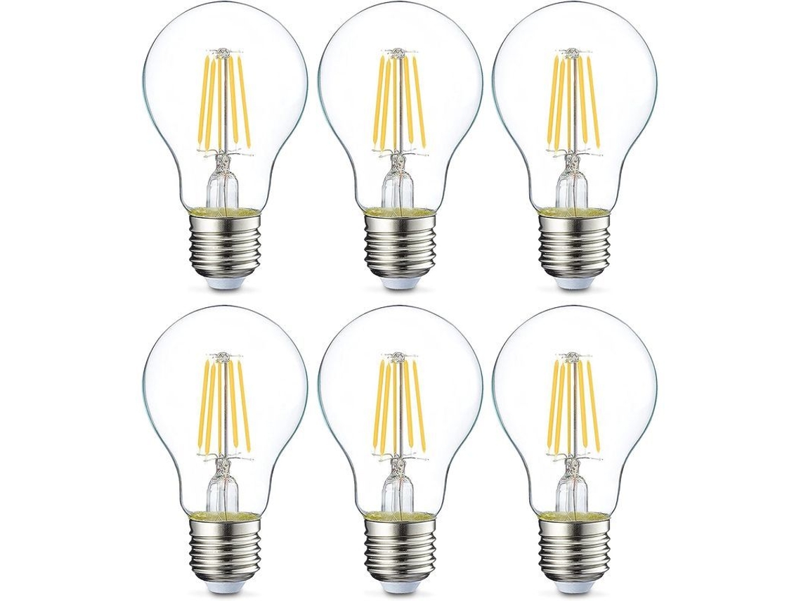 Kit de 6 Lâmpadas Led E27 4w Filamento, não regulável, equivalente a 40w | S/MARCA