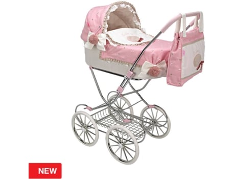 Carrinho de Bonecas ARIAS Reborn Paris Carro Capota com Bolsa 90 cm (Idade Mínima: 3 Anos - 43 x 19,5 x 63 cm)