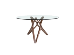 Mesa de Refeição ANGEL CERDA (Ø 130 x 75 cm - Madeira de Nogueira - Nogueira)
