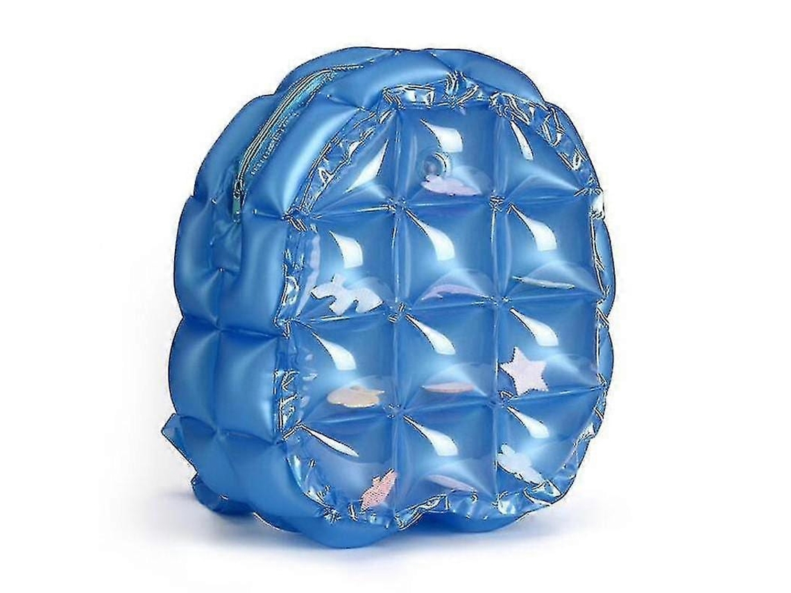 Nova Mochila Inflável Impermeável Para Praia Saco De Natação Infantil Bolsa De Ombro Azul