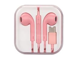 Fones Intra auriculares com Cancelamento de Ruído, conector Type c, rosa EOOCOO