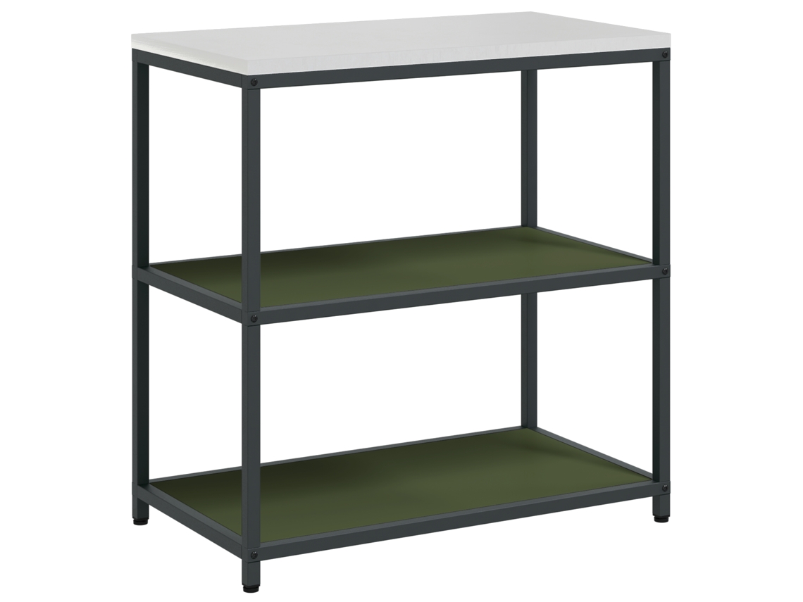 Conjunto 1 Armazenamento De Cozinha Vidaxl Verde-azeitona Aço (90 X 50 X 92 Cm)