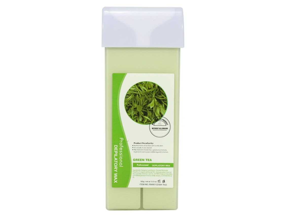 2026 crema Depilatoria Profesional Cera 100g para Brazos Piernas Axilas Eliminación de Pelo Cuerpo (té Verde)
