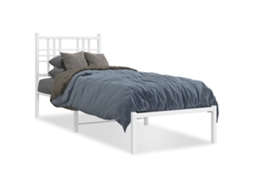 Bed Frame, Bed Frames Vidaxl Branco Aço (80 X 200 Cm)