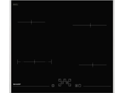 Placa de Vitrocerâmica SHARP KH6V08FT00 (Elétrica - 59 cm - Preto)