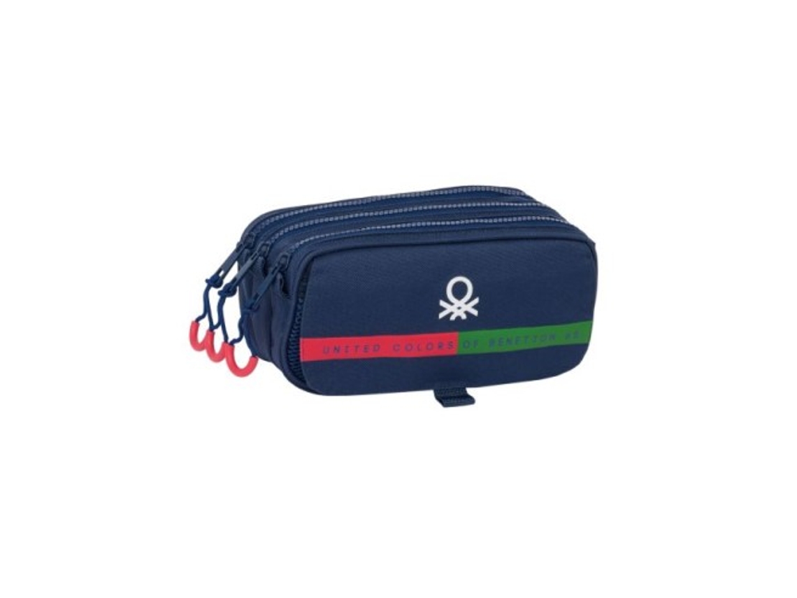 Benetton Italy Estojo Triplo Grande 21,5x1x8cm Safta