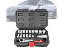 Kit De Ferramentas Compacto Para Reparos Mecânicos Com Soquetes De Catraca