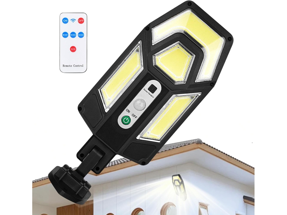 Arandelas solares de parede para exterior, luminárias solares móveis para jardim e Gokoco