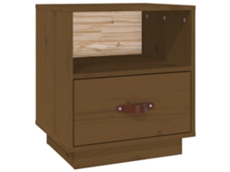 Bedside Cabinet, Bedside Cabinets Vidaxl Marrom Madeira De Pinho (n/a)