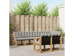 Vidaxl Conjunto De Sofás Para Exterior 8 Pcs Branco E Cinzento-claro