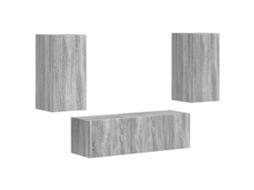 Conjunto de 4 peças de móvel de parede para TV Cinza Sonoma MAISON EXCLUSIVE