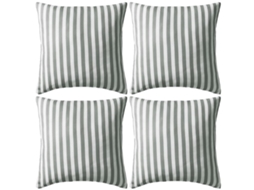 Vidaxl Almofadas Para Exterior 4 Pcs 45x45 Cm Riscas Cinzentas
