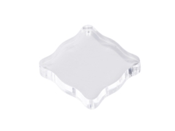 Bloque De Tinta Acrílica Transparente Com Cabo Curvo Para Selos Diy Tl005