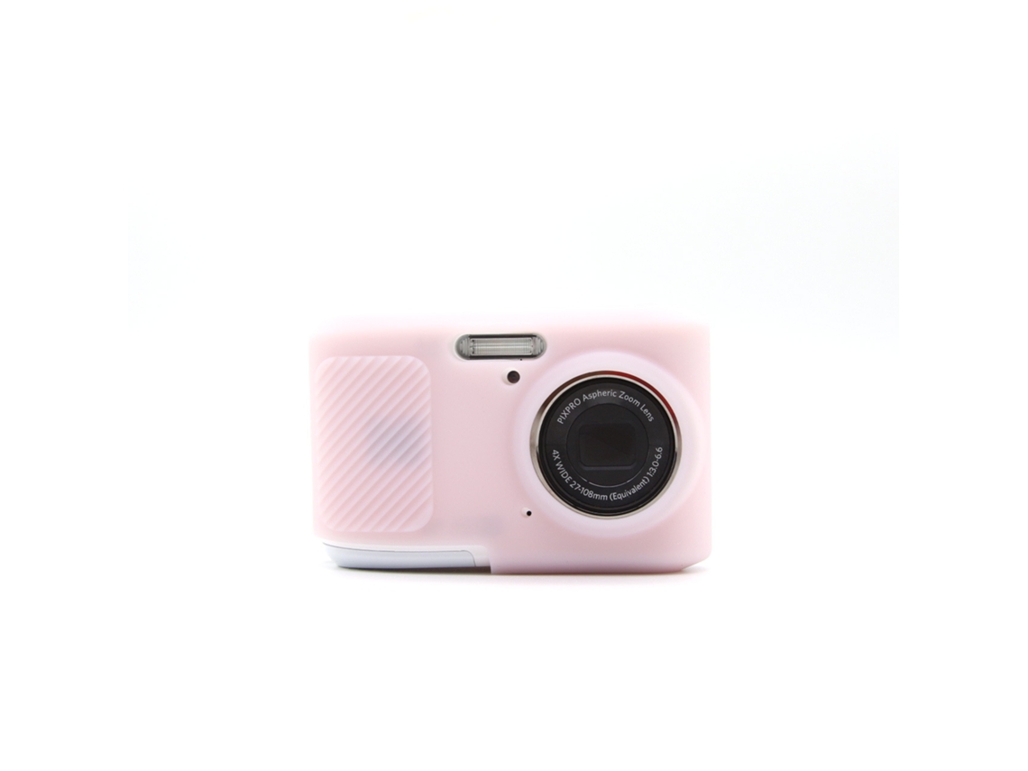 Capa Silicone HEXINYIGJLY para Kodak Pixpro Fz45tampa Objetiva Removível, Antirriscos Rosa Claro