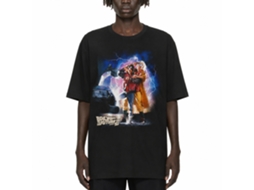Rockinstone Back To The Future Movie Mcfly Doc Car Lightning Black Adult T-shirt Size:l