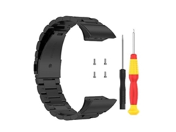 Pulseira Universal De Aço Inoxidável Com Três Esferas, Compatível Garmin Forerunner 35/ 30, Preta.