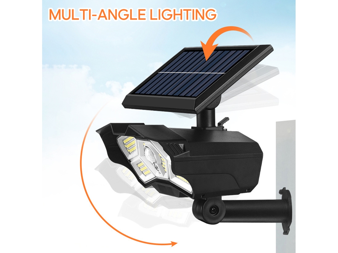 Lâmpada Solar para Jardim com Controle Remoto, Controle de Luz Inteligente, Ajuste Multi ângulo e Ip64 À Prova D'água | S/MARCA