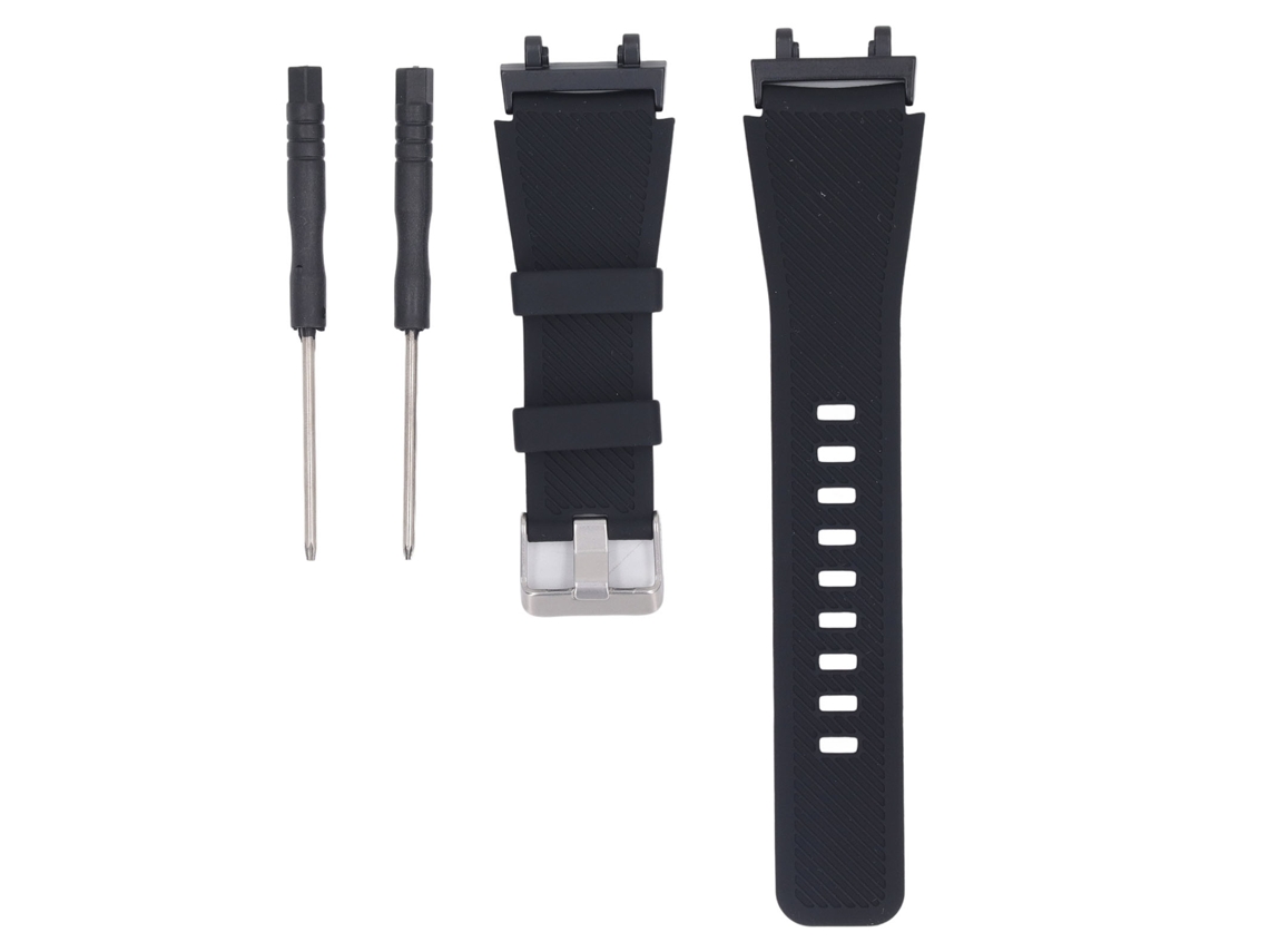 Pulseira de Silicone Elástica Ajustável com Liberação Rápida para Amazfit Active Edge Preto