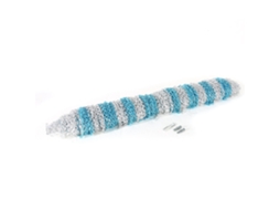 Cortina De Porta De Corrente Em Alumínio Laxiscreed Em Forma De Oito, 90x214,5cm, Azul E Prata