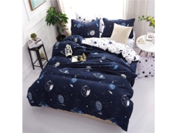 Capa de Edredom com Tema Estrelado em Microfibra Fronha 220x240cm