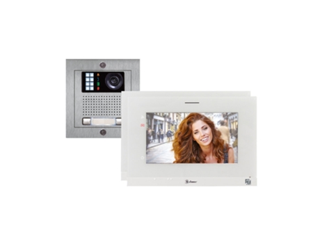 Kit Vídeo Encastrável 2 Chamadas 2 Fios Bus G2P Nexa Gnx5220/Art7Wh GOLMAR