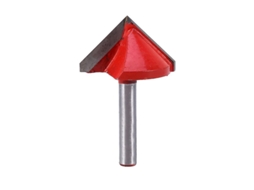 Cortador de Ranuras CNC de Aço Tungstênio 90 Graus 6mm 32mm para Painéis 3d Vermelho