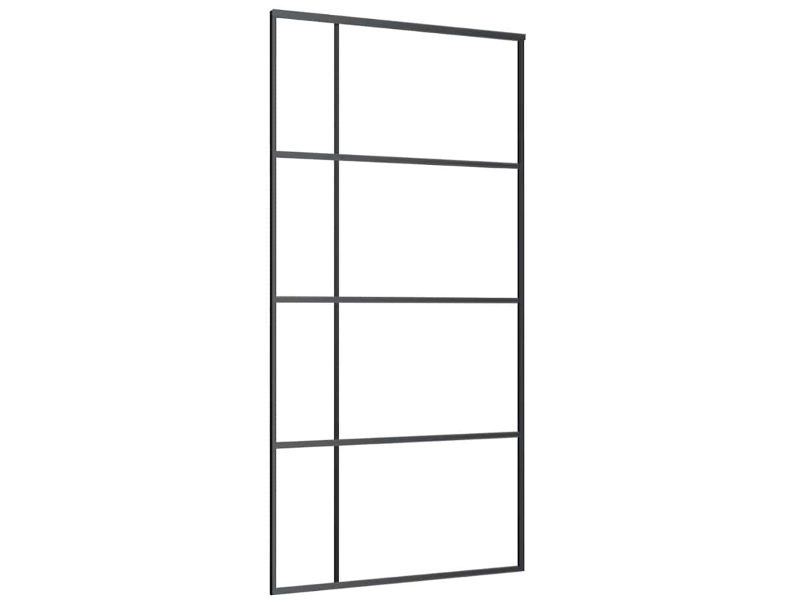 Porta deslizante em vidro esg e alumínio 102,5x205 cm preto MAISON EXCLUSIVE