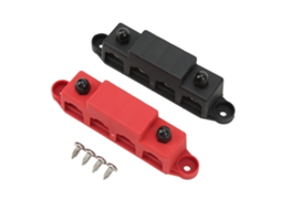 Awts 2 Peças Bloco de Distribuição de Potência 4 X 5/16in Vermelho Preto Barra Bus 250a para Rv 48v Dc