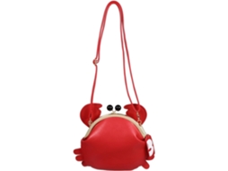 Bolsa De Ombro Ciieeo Vermelha Em Pu Com Estampa De Caranguejo, 17 X 0,5 X 19,5 Cm, Bolsa Decorativa Para Viagens E