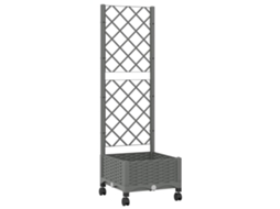 Conjunto 1 Cama Elevada Vidaxl Cinzento-claro Polipropileno (40 X 40 X 131,5 Cm)