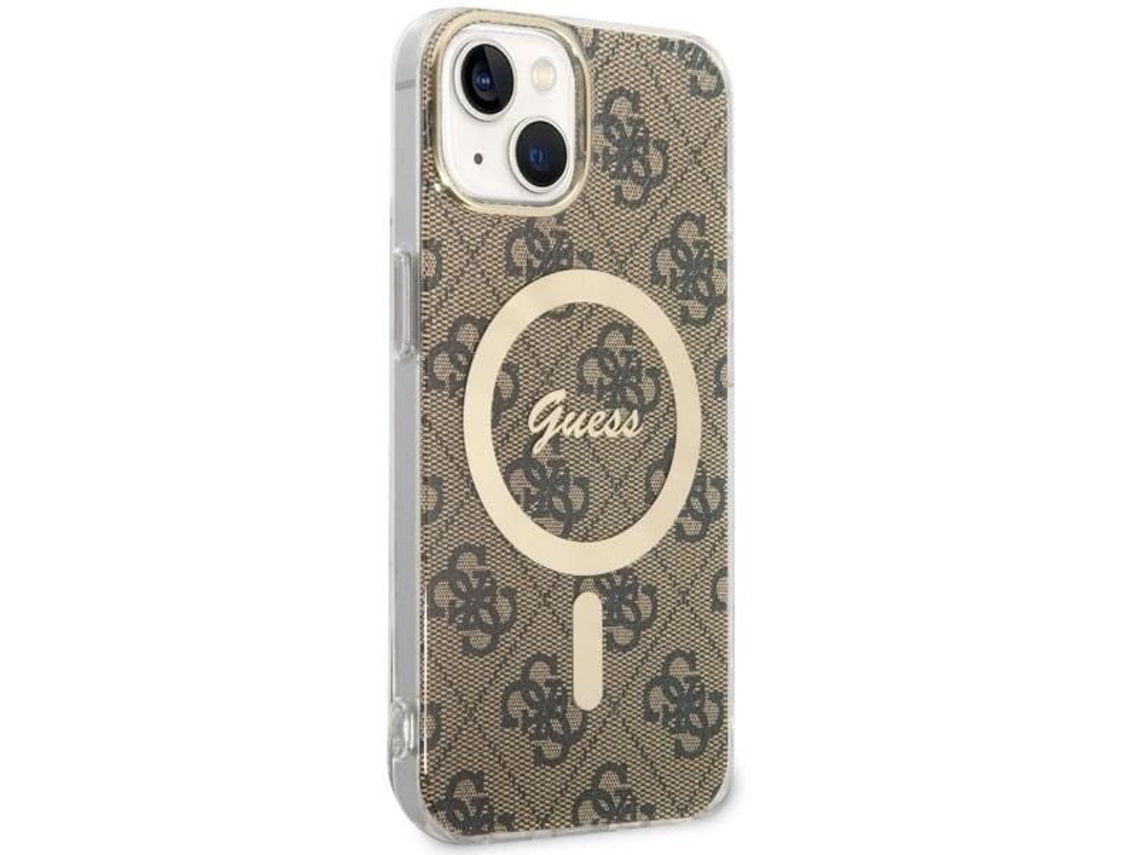 Capa Magsafe para iPhone 14 GUESS Castanho