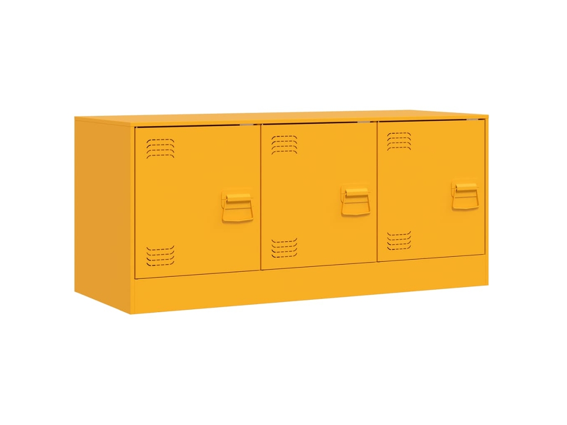 Móvel de Tv 99x39x44 Cm Aço Amarelo Mostarda MAISON EXCLUSIVE